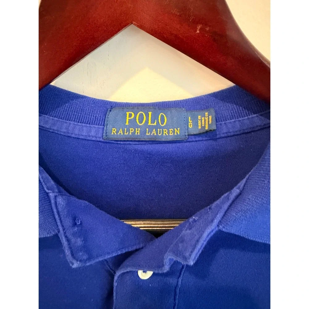 Polo Ralph Lauren Mens Royal Blue Short Sleeve Pony Logo Polo Shirt Large